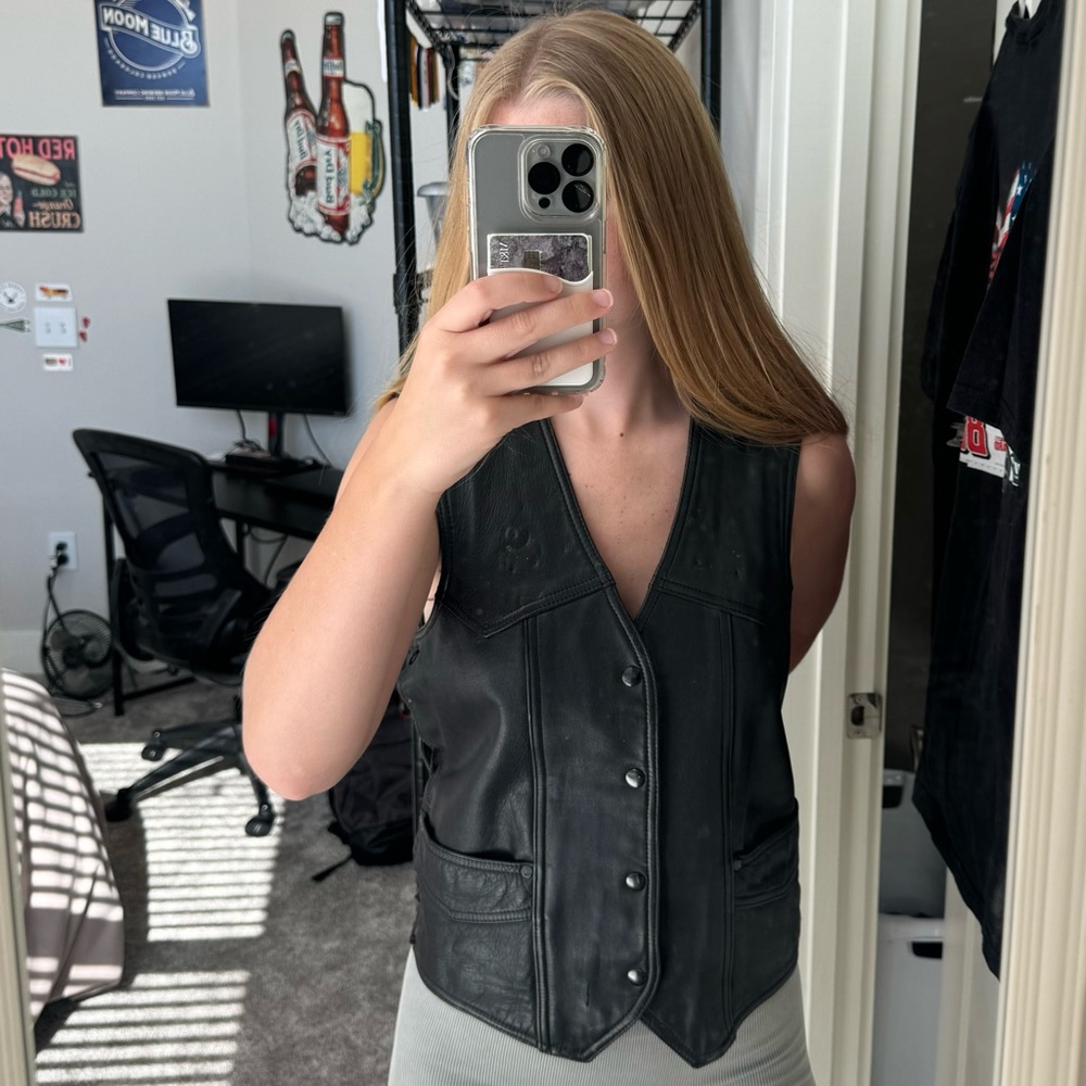 Rare vintage Hein Gerike x Harley Davidson leather vest